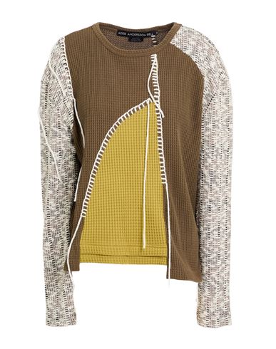 Andersson Bell Woman Sweater Military Green Size M Cotton, Polyester, Polyurethane