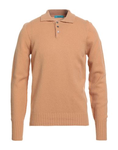 Drumohr Man Sweater Camel Size 40 Lambswool