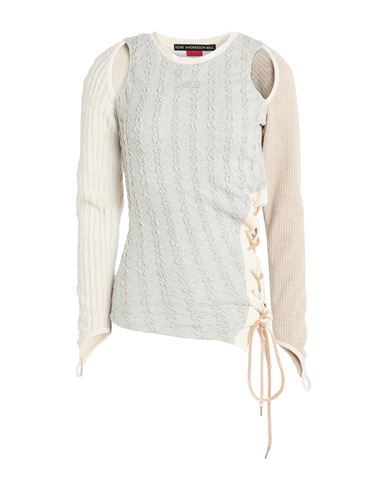Andersson Bell Woman Sweater Light Grey Size M Cotton, Polyester, Polyurethane, Rayon In Gray