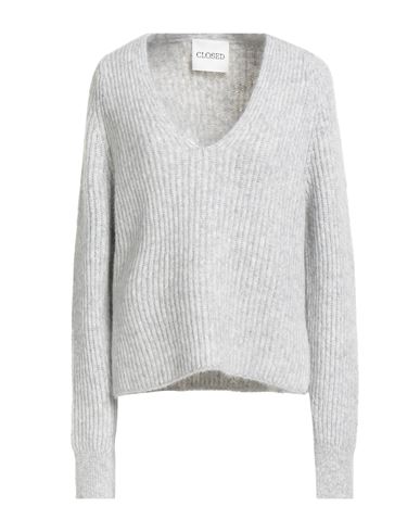 CLOSED CLOSED WOMAN SWEATER LIGHT GREY SIZE M ALPACA WOOL, NYLON, WOOL 