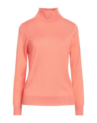 Peserico Woman Turtleneck Salmon Pink Size 8 Virgin Wool In Pink