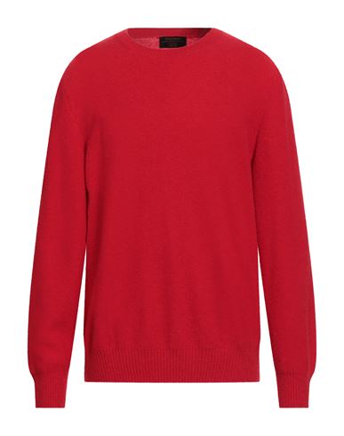 Gran Sasso Luxury Man Sweater Red Size 44 Virgin Wool, Polyamide