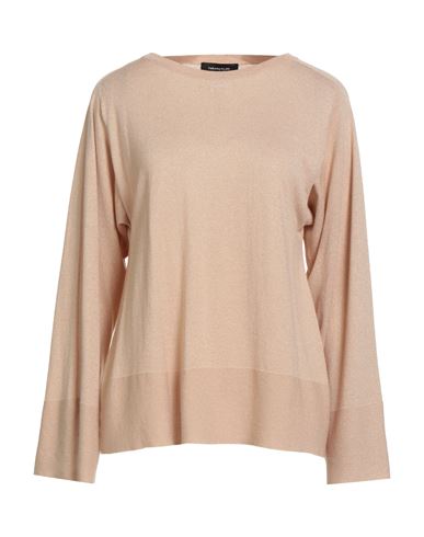 Fabiana Filippi Woman Sweater Sand Size 8 Virgin Wool, Polyamide, Polyester In Pink