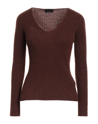 Roberto Collina Woman Sweater Chocolate Brown Size S Cashmere, Silk, Polyester In Brown