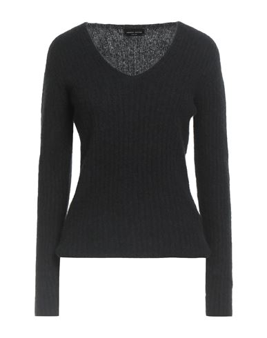Roberto Collina Woman Sweater Black Size L Cashmere, Silk, Polyester In Black