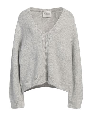 CLOSED CLOSED WOMAN SWEATER LIGHT GREY SIZE S ALPACA WOOL, NYLON, WOOL 