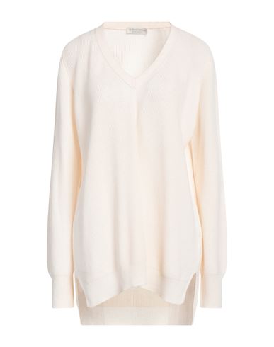 Shop Le Tricot Perugia Woman Sweater Cream Size L Virgin Wool, Silk, Elastane