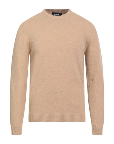 Alpha Studio Man Sweater Beige Size 42 Recycled Wool, Wool, Recycled Polyamide, Polyamide, Elastane In Brown