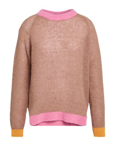 Shop Manila Grace Woman Sweater Sand Size M Mohair Wool, Alpaca Wool, Polyamide