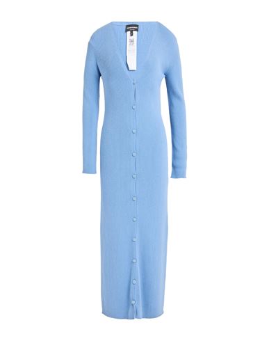 Emporio Armani Woman Cardigan Light Blue Size L Polyamide, Viscose, Cashmere