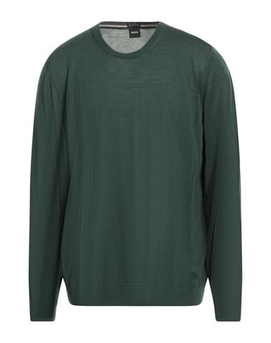 Hugo Boss Boss Man Sweater Dark Green Size Xxl Virgin Wool In Green