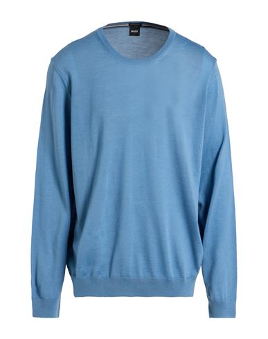 Hugo Boss Boss Man Sweater Light Blue Size 3xl Virgin Wool In Blue