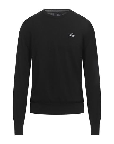 La Martina Man Sweater Black Size Xl Cotton, Wool