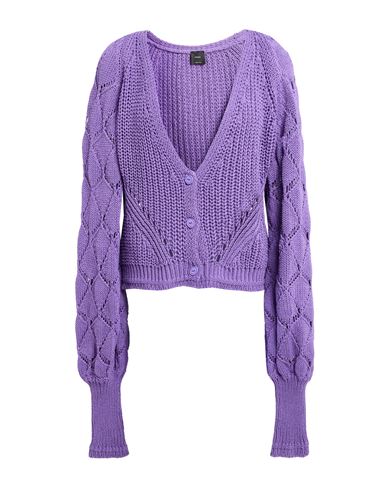 Pinko Woman Cardigan Purple Size L Cotton In Purple