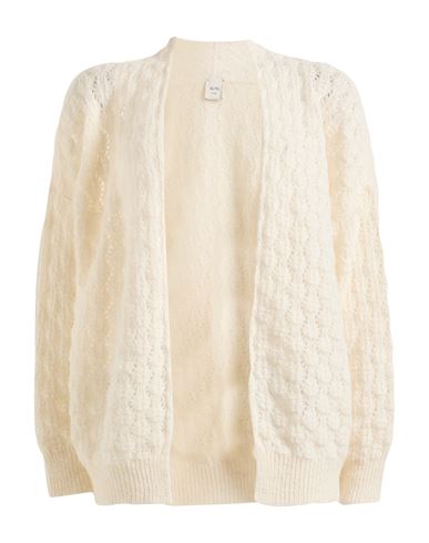 ALYSI ALYSI WOMAN CARDIGAN IVORY SIZE L ALPACA WOOL, POLYAMIDE 