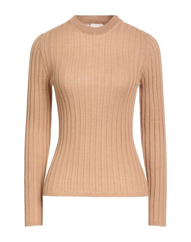 Alysi Woman Sweater Camel Size L Wool, Acrylic, Mohair Wool, Polyamide