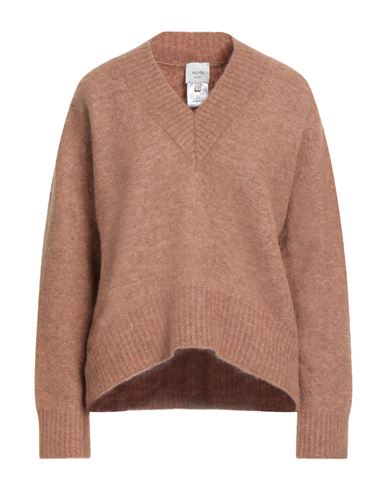Alysi Woman Sweater Camel Size L Alpaca Wool, Polyamide, Merino Wool, Elastane