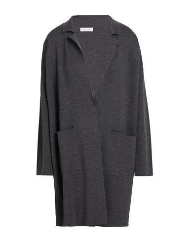 Le Tricot Perugia Woman Cardigan Charcoal Size M Virgin Wool