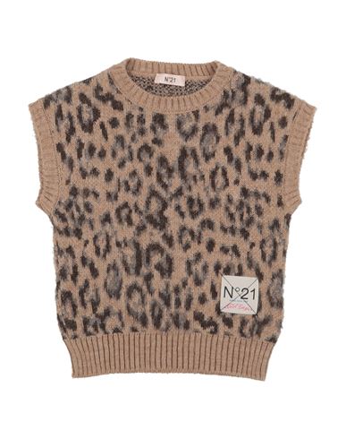 N°21 Toddler Girl Sweater Light Brown Size 6 Acrylic, Wool, Alpaca Wool
