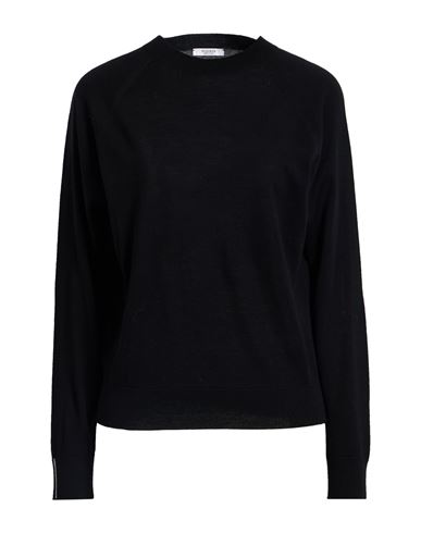 Peserico Woman Sweater Black Size 10 Virgin Wool In Black