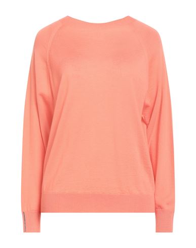 Peserico Woman Sweater Salmon Pink Size 6 Virgin Wool In Pink