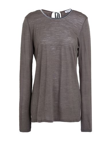 Base Milano Woman Turtleneck Grey Size 12 Wool, Polyester