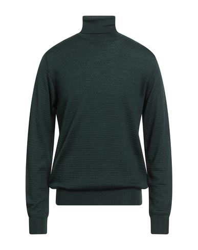 Twenty-one By Antonio Carnevale Man Turtleneck Dark Green Size Xl Wool, Acrylic