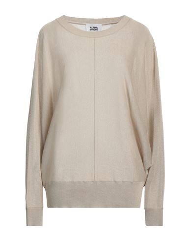 Alpha Studio Woman Sweater Beige Size 12 Viscose, Polyester