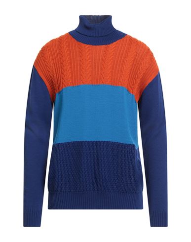 Twenty-one By Antonio Carnevale Man Turtleneck Bright Blue Size Xl Wool, Acrylic