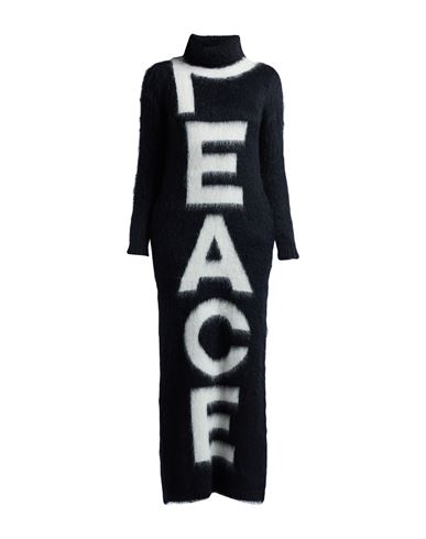 Moschino Intarsia-knit Virgin-wool Blend Dress In Black
