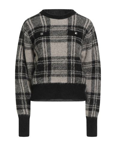 SOUVENIR SOUVENIR WOMAN SWEATER BLACK SIZE M ACRYLIC, POLYAMIDE, WOOL, MOHAIR WOOL 