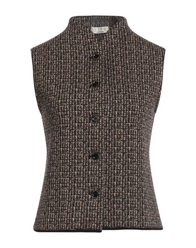 Siyu Woman Cardigan Chocolate Brown Size 8 Merino Wool