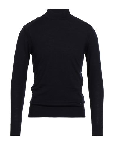 Manuel Ritz Man Turtleneck Midnight Blue Size L Virgin Wool In Black
