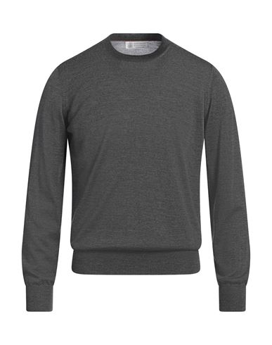 Brunello Cucinelli Man Sweater Grey Size 42 Cashmere, Silk In Gray