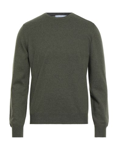 Gran Sasso Man Sweater Military Green Size 38 Virgin Wool, Viscose, Cashmere In Green
