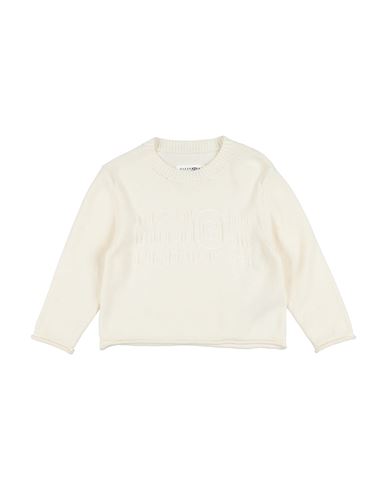 Mm6 Maison Margiela Toddler Girl Sweater Ivory Size 6 Cotton, Wool