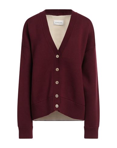 Armarium Woman Cardigan Burgundy Size L Cotton, Elastane
