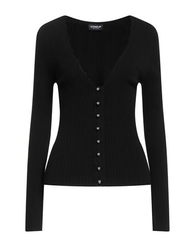 Dondup Woman Cardigan Black Size 8 Viscose, Polyester In Black
