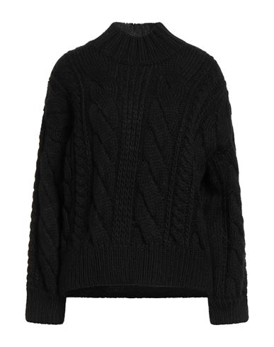 Soallure Woman Turtleneck Black Size M Acrylic, Alpaca Wool, Wool, Viscose