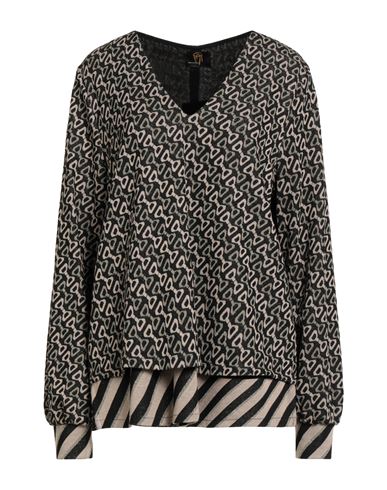 Gai Mattiolo Gm Woman Sweater Dark Brown Size 14 Viscose, Lurex, Polyester, Elastane