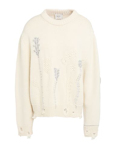 Alysi Crème Woman Sweater Cream Size M Wool, Polyester, Viscose, Polyamide