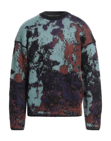 Isabel Benenato Man Sweater Turquoise Size L Mohair Wool, Alpaca Wool, Polyamide