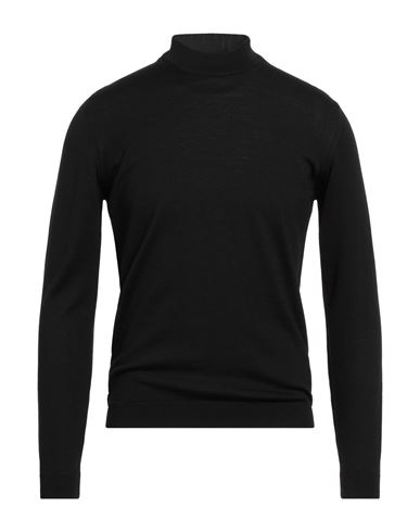 Roberto Collina Man Turtleneck Black Size 42 Merino Wool