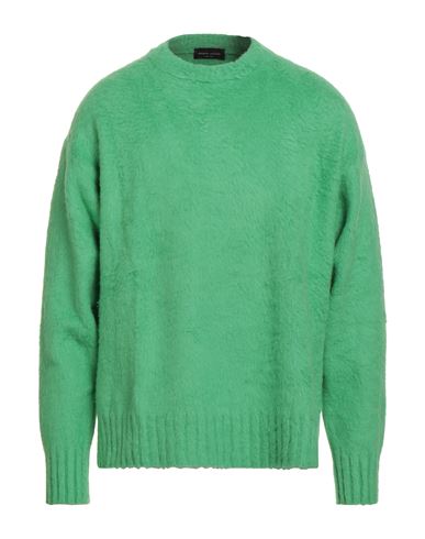 Roberto Collina Man Sweater Light Green Size 42 Cotton, Nylon, Elastane