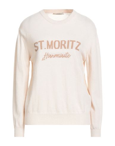 Hinnominate Woman Sweater Cream Size L Polyamide, Wool, Viscose, Cashmere In Neutral