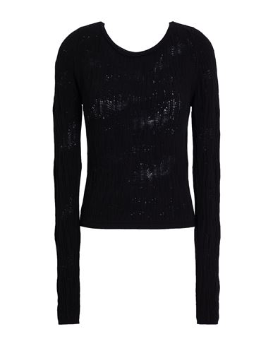 Isabel Benenato Woman Sweater Black Size 8 Viscose, Polyester