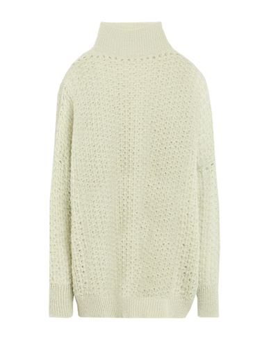Alysi Woman Turtleneck Sage Green Size L Alpaca Wool, Polyamide