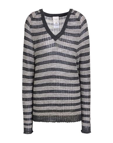 Alysi Woman Sweater Charcoal Size M Acrylic, Alpaca Wool, Merino Wool