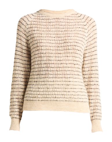 Alysi Woman Sweater Ivory Size M Alpaca Wool, Merino Wool, Polyamide, Viscose, Metallic Fiber In Neutral