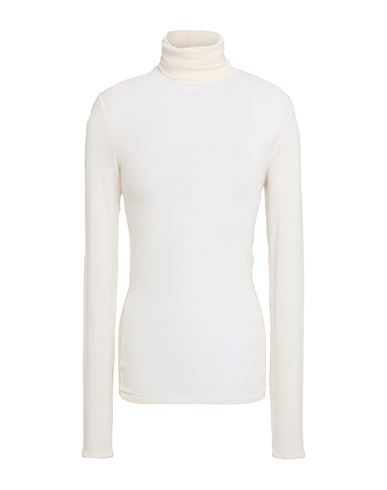 Alysi Woman Turtleneck Ivory Size 6 Viscose, Wool, Elastane
